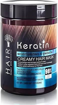 INDIANA HUDA Keratin Cream Hair Mask, Moisturizing & Smoothing for Dry Damaged