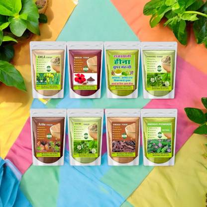 Beautoherb Fresh Amla,Reetha,Shikakai,Bhringraj,Hibiscus,Brahmi,Indigo,Henna New