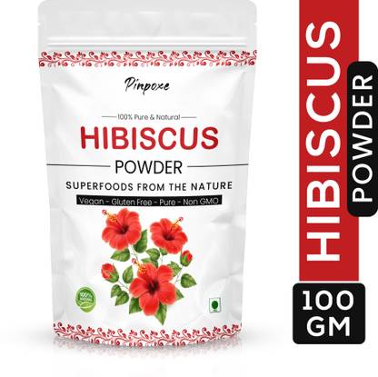 Pinpoxe Hibiscus Powder for DIY Hair Growth & Color 100g (Pack of 1)