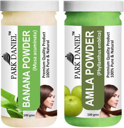 PARK DANIEL Premium Banana Powder & Amla Powder Combo Pack of 2 Bottles of 100 gm (200 gm )