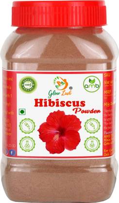 Glow Lush 100% Pure & Natural Hibiscus Powder for Hair, Face