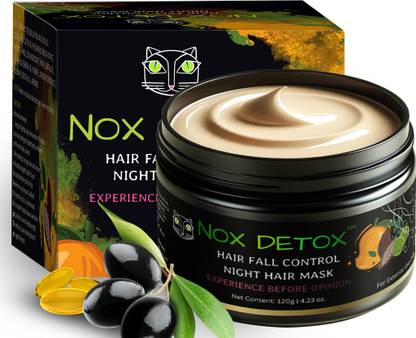 NOX DETOX Hair Fall Control Night Mask| Vegan| Gender Neutral | Anti Hairfall| Night Care