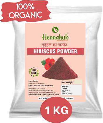 HENNAHUB Hibiscus powder 1000gm direct from manufacturer for Hair Growth