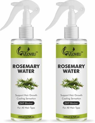 VLOVEU Rosemary Water for Hair Growth, Hair Fall Control & Frizzy Hair - 200 ML X 2-