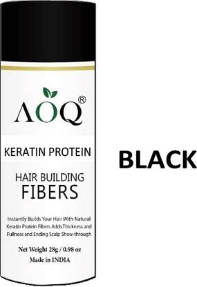 AOQ Hair Building Fibers For Regrowth, Instant Styling Fuller Hair Natural Black Organic Hair Volumizer Fibers