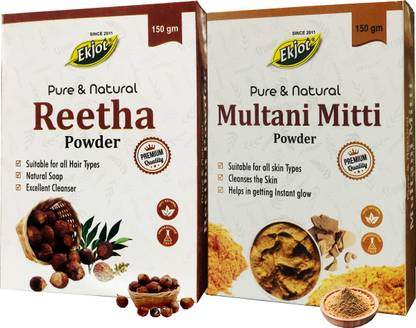 Ekjot Powder 150g + Multani Mitti Powder 150g | For Hair & Skin