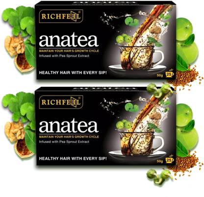 RICHFEEL Ana Tea | Green Tea for Hair Regrowth |(25 sachets)(Pack of 2)