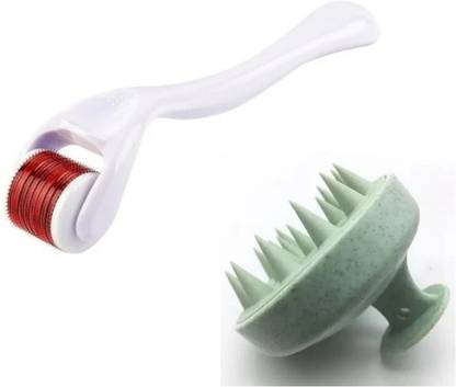 UNVELIS Derma Roller for Hair Growth | Soft Silicone hair Bristles Comb Scrubber