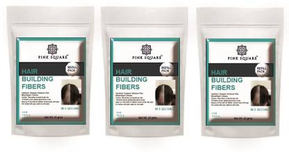 Pink Square Hair Building Fibers Powder for Thin Hair – (25g) Pack of 3