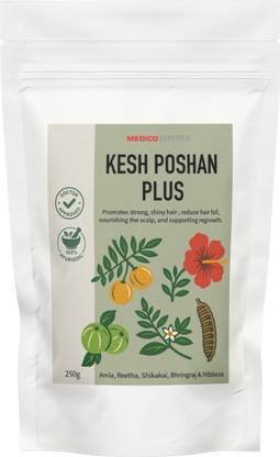 MedicoExperts KeshPoshan Plus Amla Reetha Shikakai Bhringraj Hibiscus Powder Mix Hair Pack
