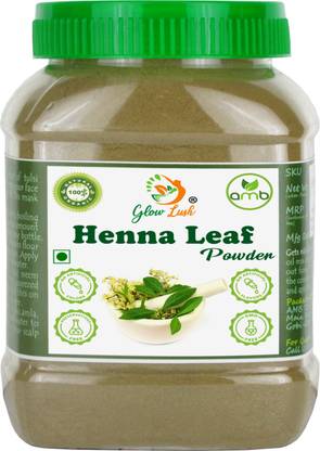 Glow Lush Pure & Natural Henna Leaf Powder for Hair Colouring, Dyeing (500g)