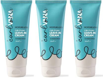 Curlvana Curl-Styling Leave-in Cream for Unisex with Curly, 200ml x Pack of 3