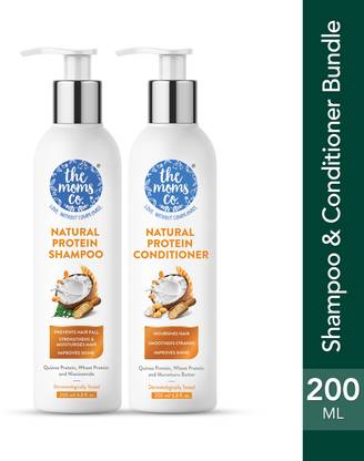 The Moms Co. Natural Protein Shampoo & Conditioner-Prevents Breakage,Strengthens & Shine Hair