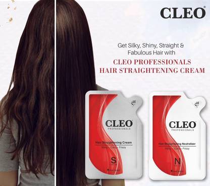 Cleo PRO Straightner Cream 120ML + Neutralizer Cream 120ML For Wavy , Curly , Frizzy