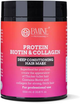 BMINE Biotin Protein & Collagen Hair Repairing Mask For Strong and Thick Hair