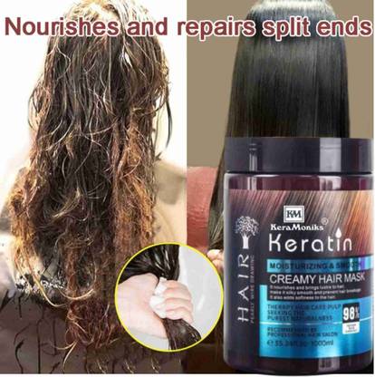Keramoniks Keratin Cream Hair Mask, Moisturizing & Smoothing for Dry Damaged 1000 ml