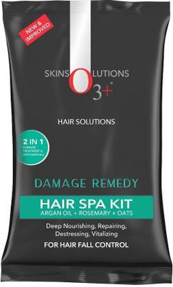 O3+ New Damage Remedy Hair Spa Kit with Argan Oil for Hair Fall Control