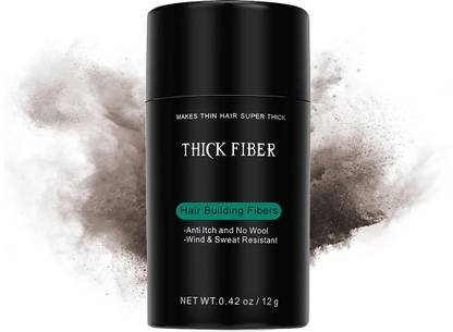 THICK FIBER Hair Building Fibers (DARK BROWN) For Thinning Hair & Bald spots -Hair Loss Concealer in seconds Hair Volumizer For men and women