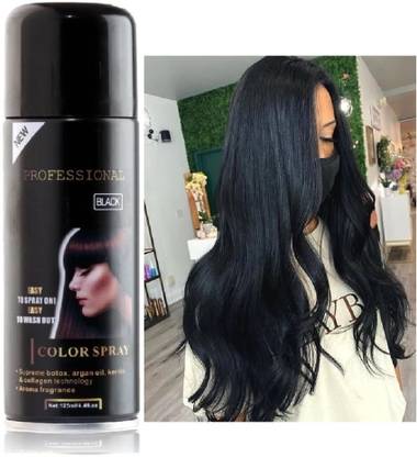 HUZURLU ORIGINAL HAIR COLORING SETTING SPRAY NATURAL BLACK Hair Spray KN--76348 strong Hair Volumizer SPRAY