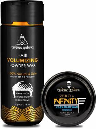 urbangabru Hair Volumizing Powder (10 Gram) + Infinity Hair Wax for Strong Hold (100 Gram) For Men | Strong Hold | High Hair Volumizer Hair Styling Combo Kit