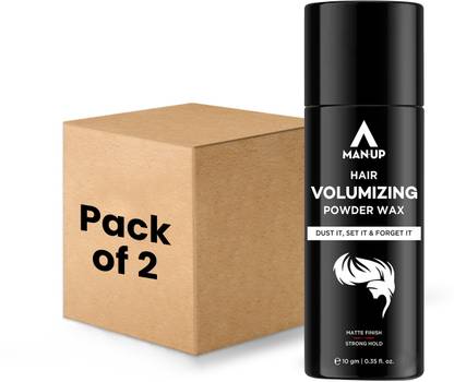 Man-Up Hair Volumizing Powder Wax, Strong Hold, Matte Finish - Enhance Volume & Texture 10 Strong Hold Hair Volumizer Powder