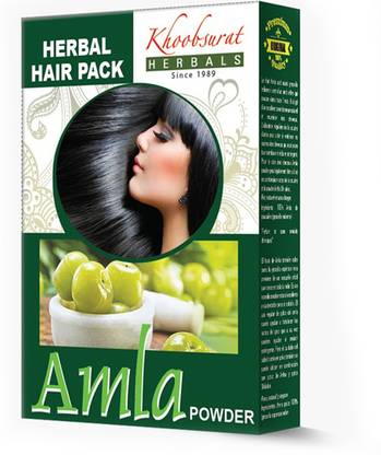 Khoobsurat Herbals Amla Powder Herbal Hair Pack -Prevents hair loss