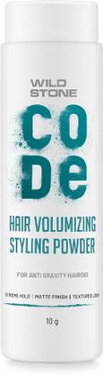 Wild Stone CODE Hair Volumizing Powder for Men | Extra Strong Hold | Hair Volumizer Powder