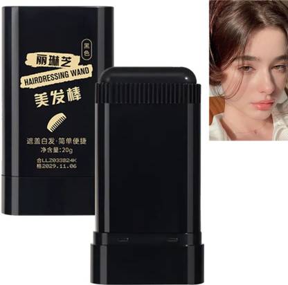 FLORIMYST Instant Black Hair Cover | Waterproof Stick | Grey Root Touch-Up 456362543 SOFT Hair Volumizer Gotysles Hair Dye Comb, Roseionly Hair Dye Comb , BLACK