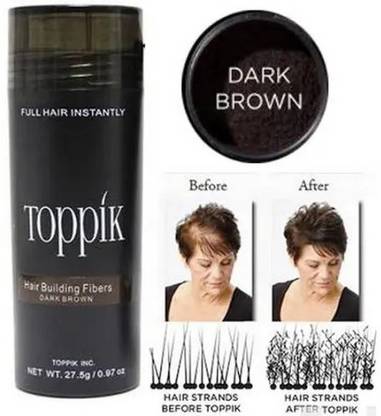 toppik Hair Loss Concealer Fibers For Regrowth & Instant Styling Dark Brown 1 Unit Organic Hair Volumizer For Fuller Hair
