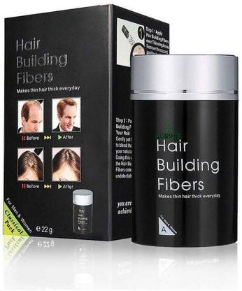 LORSHEL Hair Building Fiber Black for Maximum Hair Thickness Hair Building Fiber Black -DN Medium Hair Volumizer Hair building fibers