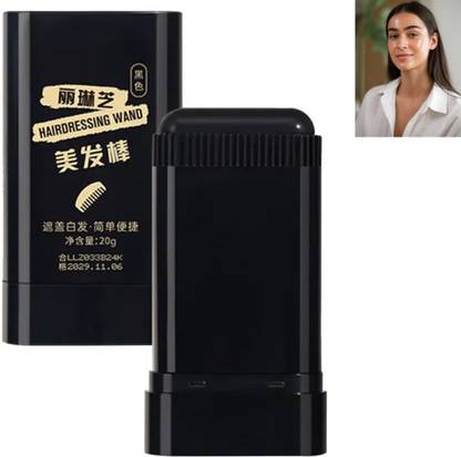 FLORIMYST Hair Color Comb Stick | Black | Covers Grey Roots Instantly | Easy Use 456362540 SOFT Hair Volumizer Gotysles Hair Dye Comb, Roseionly Hair Dye Comb , BLACK