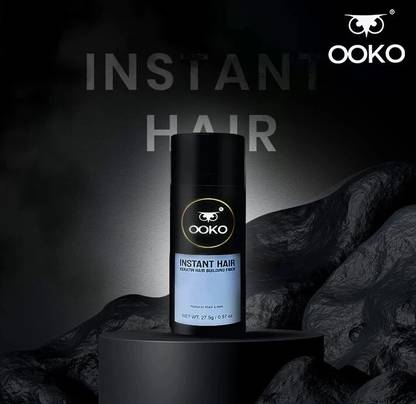 OOKO Hair Building Fiber - Black Black ReGrowth Hair Building Fiber Hair Hair Volumizer Fiber (27 g) Hair Hold Hair Volumizer Hair Volumizer Fiber