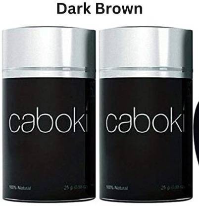 Caboki Hair Styling Fibers Dark Brown 25 gm 2 Units Of Hair Building Fibers Dark Brown 25 gm Soft Hair Volumizer Powder