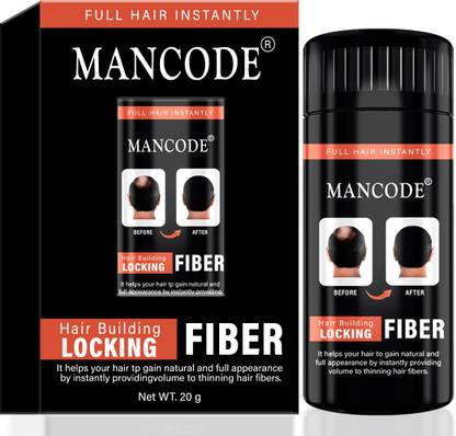 MANCODE Hair Building Fiber Powder Thinning Hair Volumizer Bald Spot Cover Up Fiber Hair Fiber Powder Extreme Hair Volumizer hair fiber powder 20g