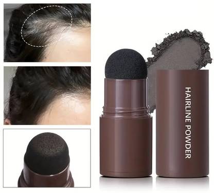 MYEONG Hair Root Touch Up, Hair Colour Stick and Hair Filler for Men and Women , BLACK