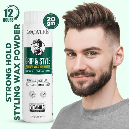 Orgatre Hair Powder Wax for Strong Hold Volumizing Wax Powder| Matte Finish-Hair Styling Hair volumizing powder wax Extreme Hold Hair Volumizer Hair Powder