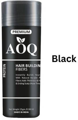 AOQ Premium Hair Loss Concealer For Regrowth & Instant Styling Black All Day Long Hair Fiber