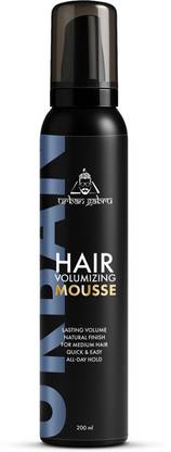 urbangabru Hair Volumizing Mousse for Men, Alcohol-Free, Lightweight Formula for Medium Hair, Adds Long-Lasting Volume & Natural Finish, Medium Hold High Hair Volumizer Foam