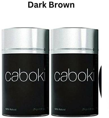 Caboki Hair Fibers For Regrowth & Instant Styling, Thin Hair Concealer Dark Brown 2 Units Set Hair Volumizer Fibers
