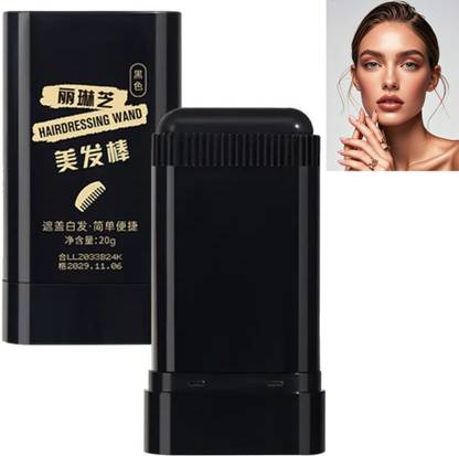FLORIMYST Temporary Hair Dye Pen | Black | Instant Grey Cover | Easy Comb 456362537 SOFT Hair Volumizer Gotysles Hair Dye Comb, Roseionly Hair Dye Comb , BLACK