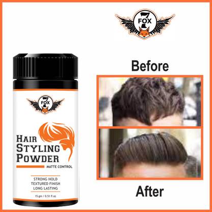 7 FOX Hair Volumizing Powder Wax strong hold | Matte Finish | 24 hrs hold | Hair Volumizing Powder Wax strong hold | Matte Finish | 24 hrs hold | Strong Hold Hair Volumizer Hair Styling Powder