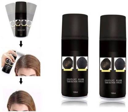 tanvi27 Hair Thickening And Building Hair Fiber Black COMBO AR123 EXTREME Hair Volumizer SPRAY