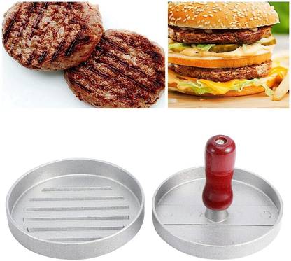 daesgesage Hot Non-Stick Burger Press Aluminum Hamburger Patty Maker Manual Dough Press