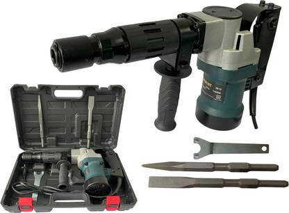 Inditrust 1300W 5.6kg Demolition Hammer with 6 MONTHS WARRANTY (BLUE) Copper Armature with 2 chisels and a carrying box set Rotary Hammer Drill Rotary Hammer Drill
