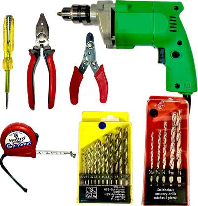 AZ ENTERPRISES AZ Enterprises 10mm Drill Machine With 13Pcs HSS Drill Set , 6Pcs Power Set DRL2024 Rotary Hammer Drill