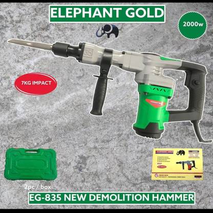 Elephant pro Heavy Duty 7 Kg Hammer Machine With Anti Vibration Control Handle 1 Year Warranty Hammer Drill