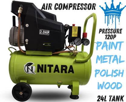 Nitara Classic 24L NTR24L air compressor 24L tank 2HP single phase low noise for paints work Hammer Drill