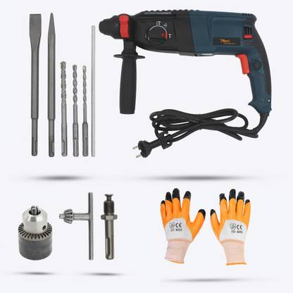 Hillgrove Drill Chunk,5Pcs SDS Plus Bits for Making Holes in Metal/Wood/Concrete HGCM25M1 Rotary Hammer Drill