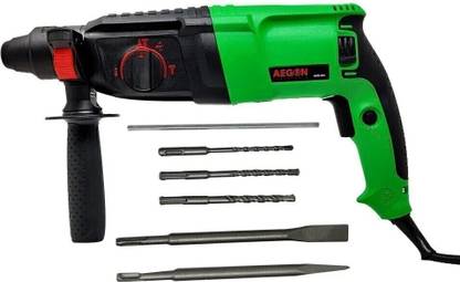 AEGON 850W, 26mm Hammer Drilling Machine, IR: 4000/min, with 5 pcs Bits AHD263 Rotary Hammer Drill