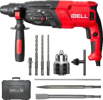 iBELL Rotary Hammer Drill RH26-26, 780W, Copper Armature, 900 RPM, Impact Energy 3 J, SDS Plus Rotary Hammer Drill